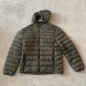Polo by Ralph Lauren Green Puffer Jacket with Hood